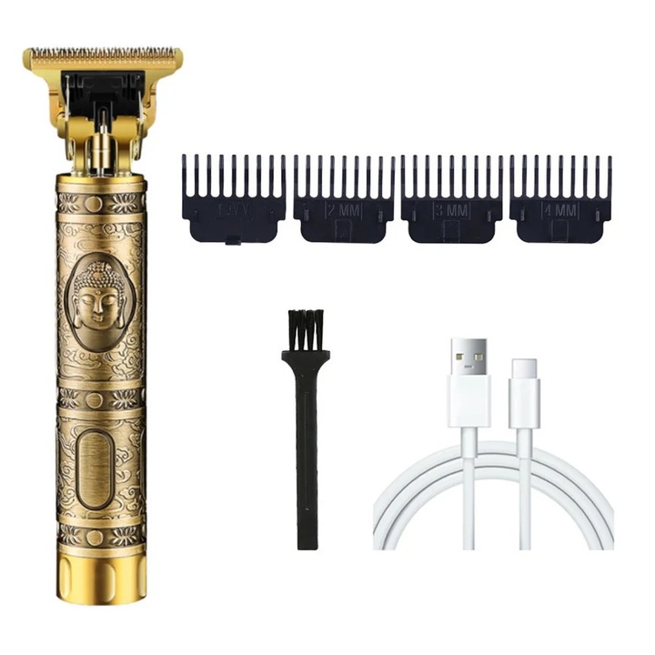 Aparat de tuns pentru barbati, tuns fara fir, portabil, incarcare USB, 20x5cm