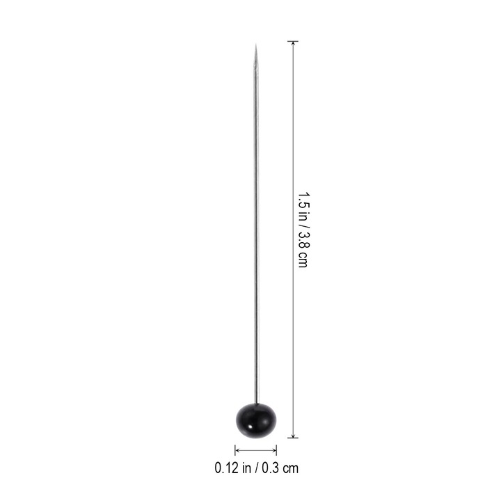 Többszínű varrótűk, 250 db-os készlet, acél, 3.8x0.4x0.4cm