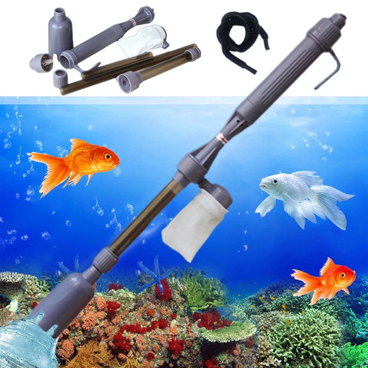 Aspirator electric acvariu 4 in 1 ZYBLSSBB multicolor 40x69cm