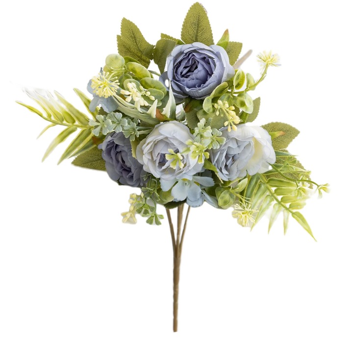 Buchet artificial flori, 4 buchete, multicolor, 20cmx20cmx30cm