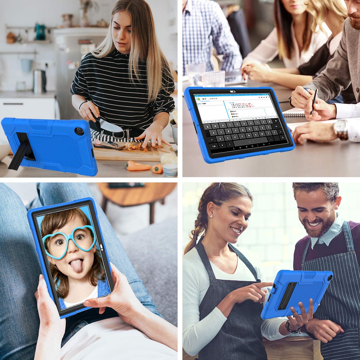 Husa pentru tableta cu suport, Samsung Galaxy Tab A7 10.4", albastru