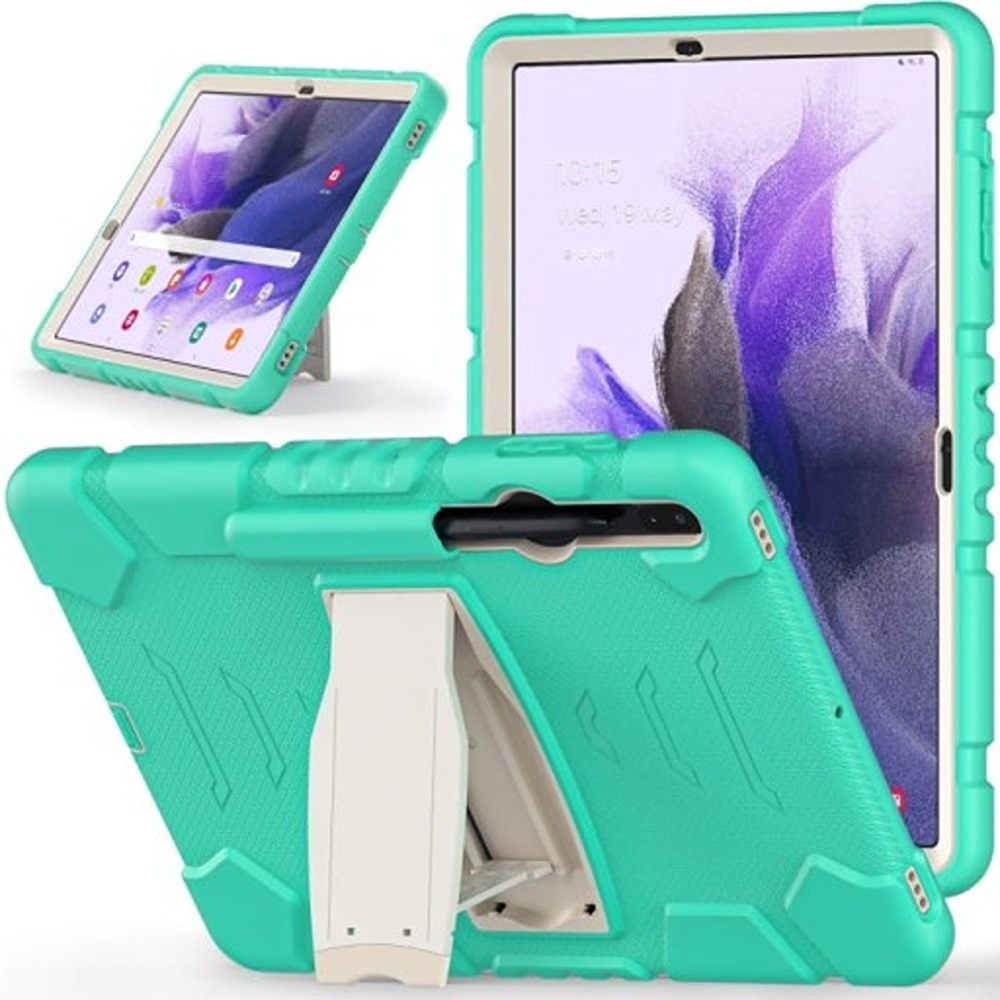 Husa tableta, cu suport si loc pentru stylus, pentru Galaxy Tab S7, verde menta