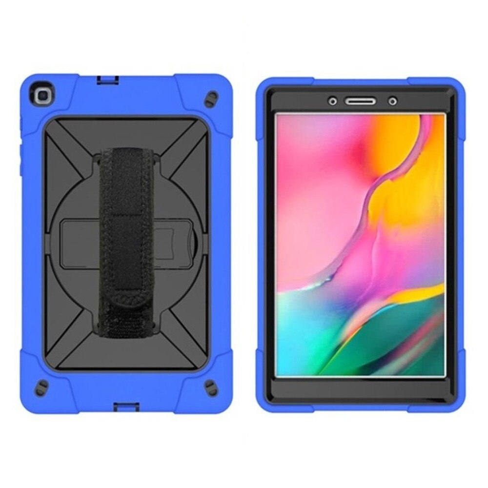 Husa pentru Samsung Galaxy Tab A 8.0", cu curea de umar, albastru