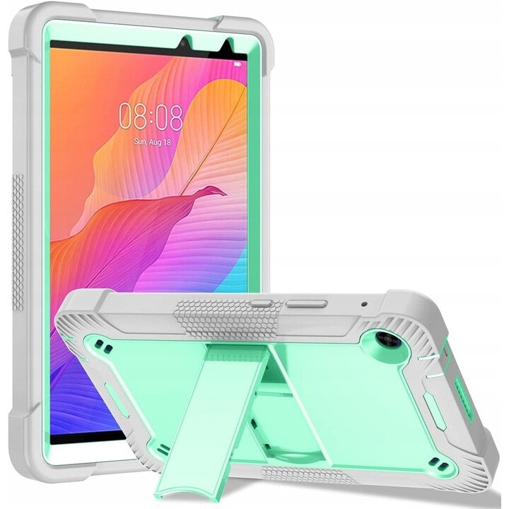 Husa tableta pentru iPad 10.2", trei straturi, suport integrat, curea reglabila, verde