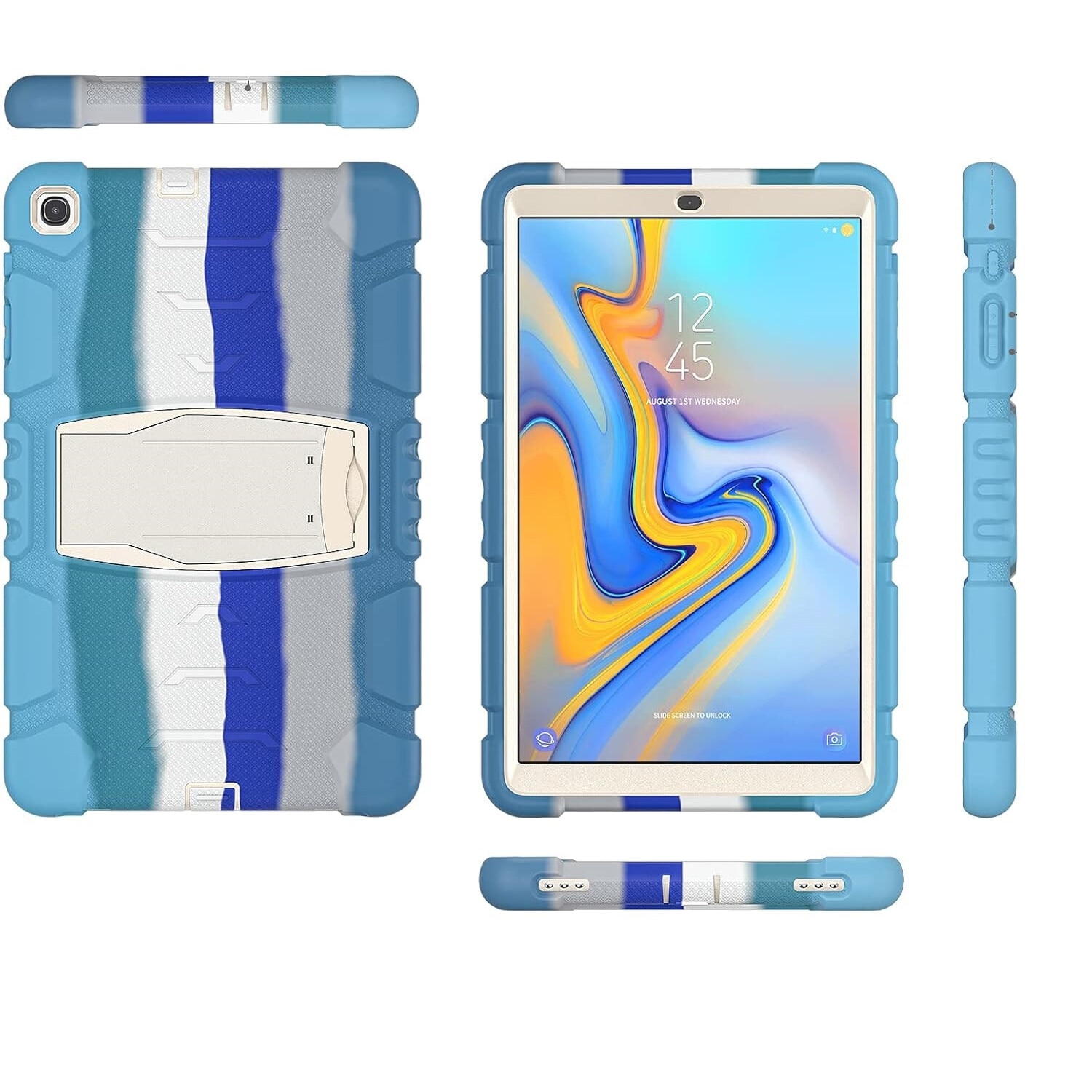 Husa pentru tableta 8.7", cu suport, albastru