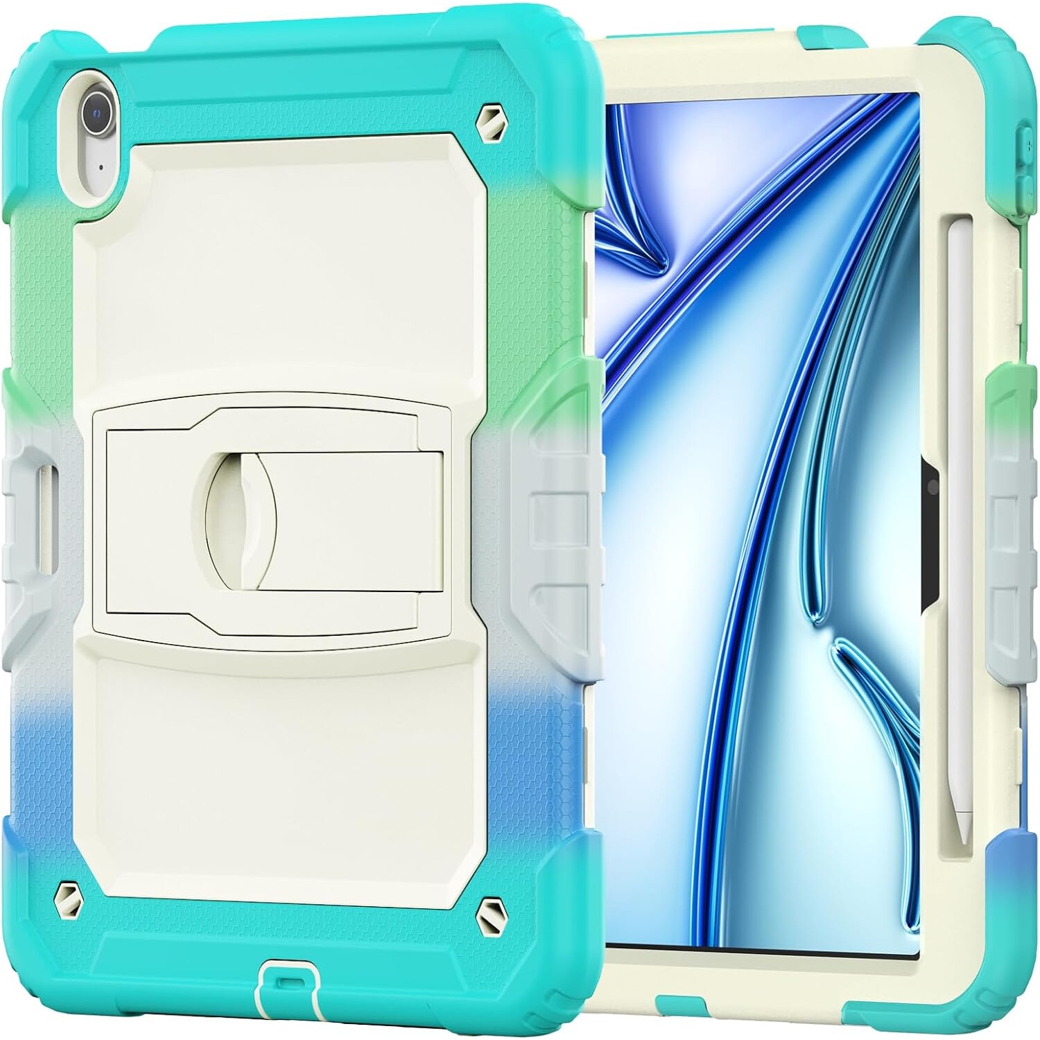 Husa pentru iPad Mini 6 8,3", cu suport si loc pentru pix, verde