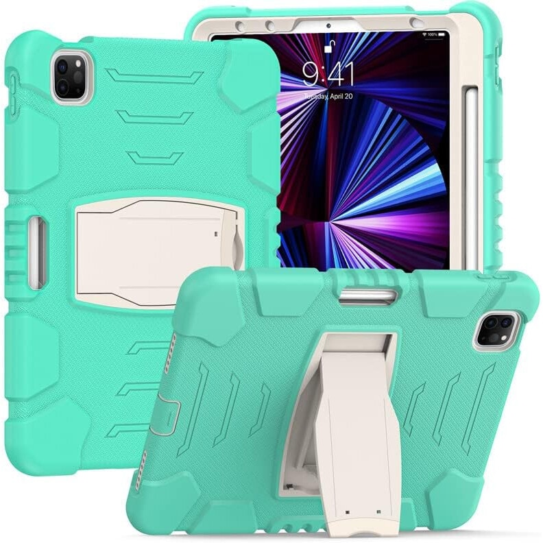 Husa pentru tableta, iPad Air 4 10.9", cu suport, verde menta