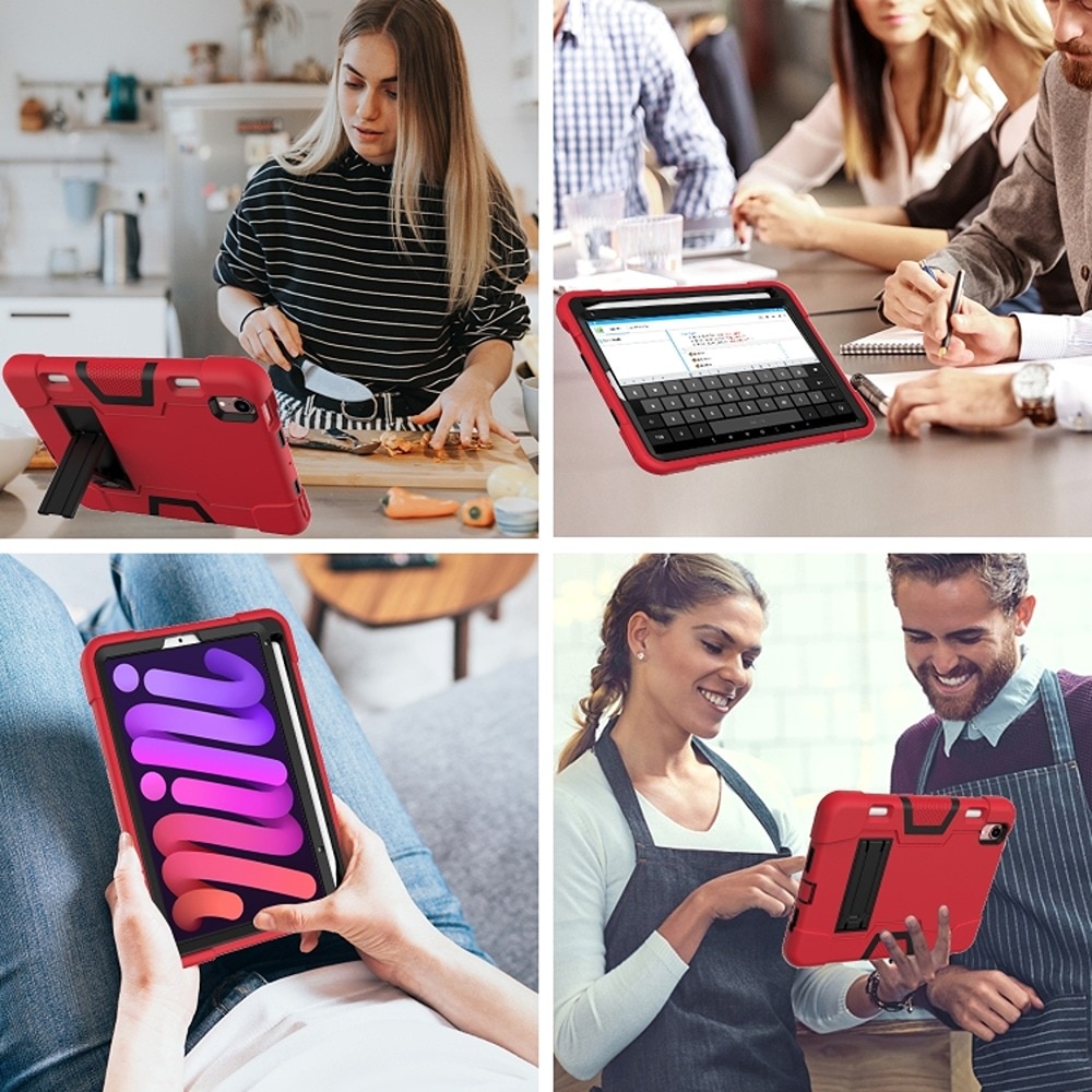 Husa pentru iPad Mini 6 8.3", cu suport, rosu
