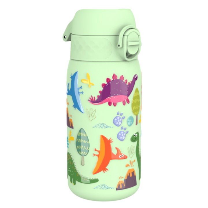 Butelca termica ION8 Dinosaur, 320 ml, design dinozaur, pentru copii