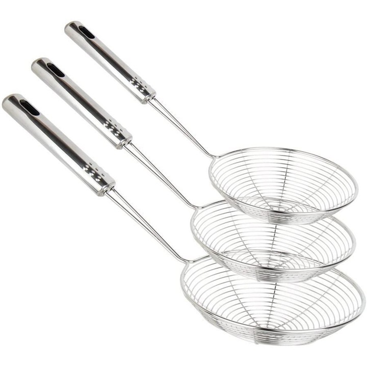 Комплект 3 цедки, инокс, 3 размера, сребрист