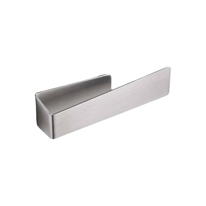 Inel pentru prosoape din inox, AMRINUGL, design modern, finisaj nichel periat, autoadeziv