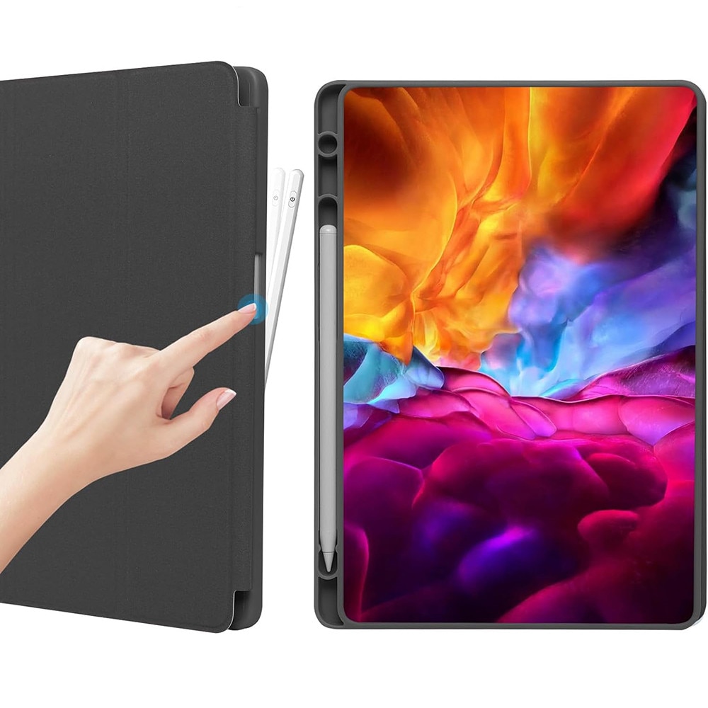 Husa pentru Samsung Galaxy Tab A11 8.7 inch Soft Shell cu compartiment pentru stylus, tip stand, protectie 360 - roz