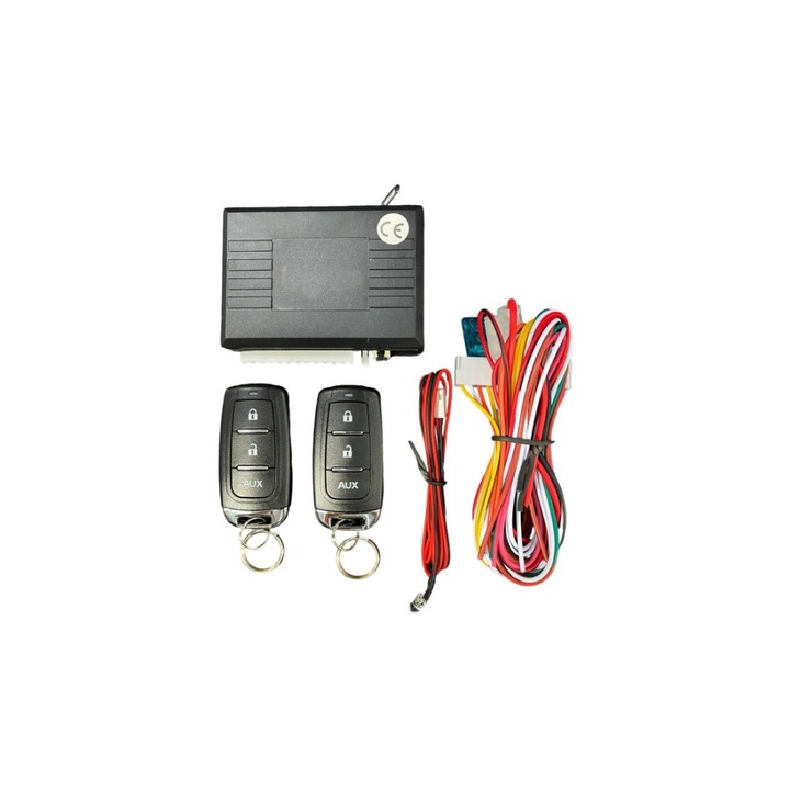 Set 2 telecomenzi cu 3 butoane pentru inchidere centralizata cu modul si iesire pentru sirena