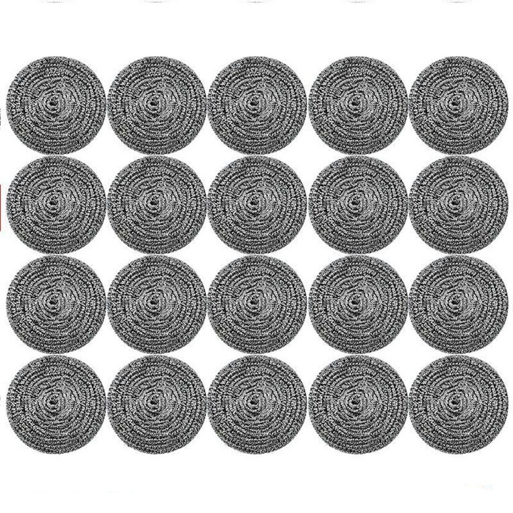 Комплект от 20 гъби от неръждаема стомана, AMRINUGL, спирална структура, мека текстура, разнообразно приложение