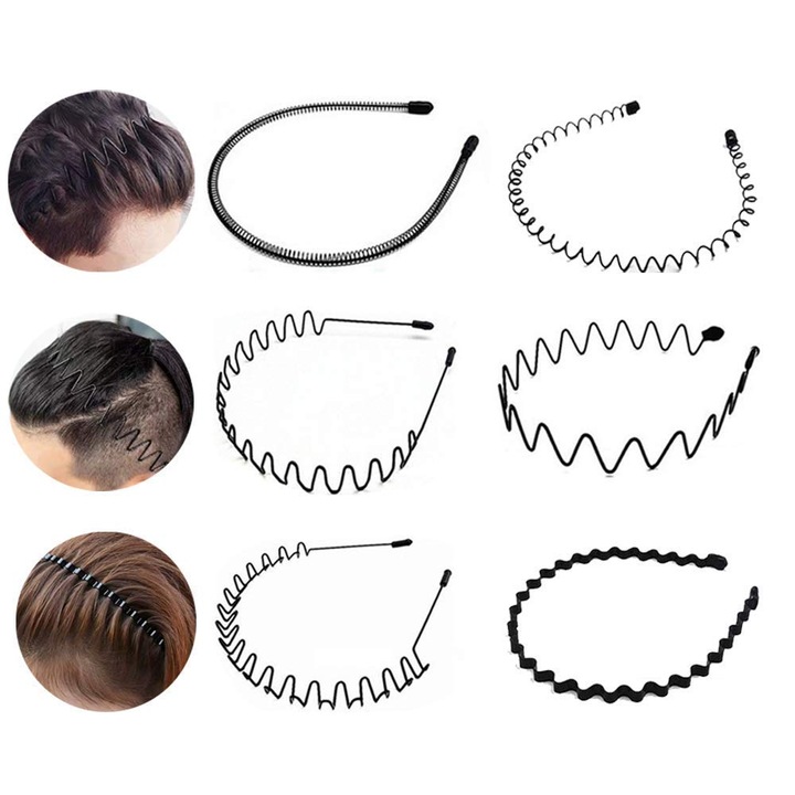 Set 6 bentite pentru par, Delpi, metal, ondulate, Multifunctionale