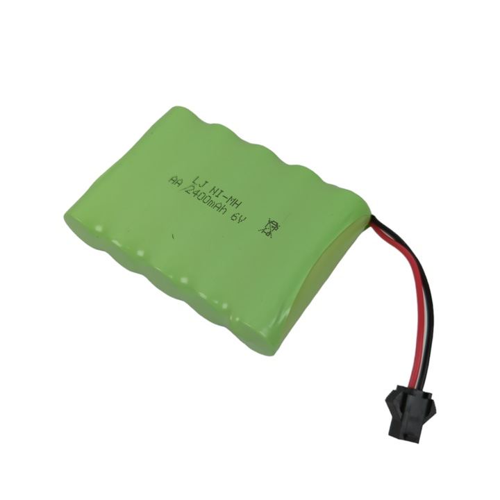 Acumulator Ni-MH 2400 mAh 6V – Compatibil universal, dimensiuni 70x50x14 mm