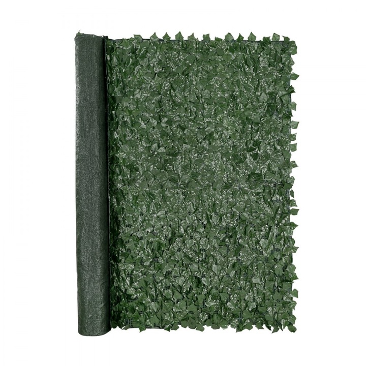 Gard Confidentialitate Ivy, 1830 x 2440mm, Ecran Verde Artificial, Suport din Panza de Plasa, Imbinare Intarita, Frunze Decorative pentru Aer Liber