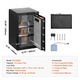 Seif Unic, Volum 4.0 ft, Blocare cu Cheie, Iluminare cu LED, Protectie prin Parola, Culoare Neagra