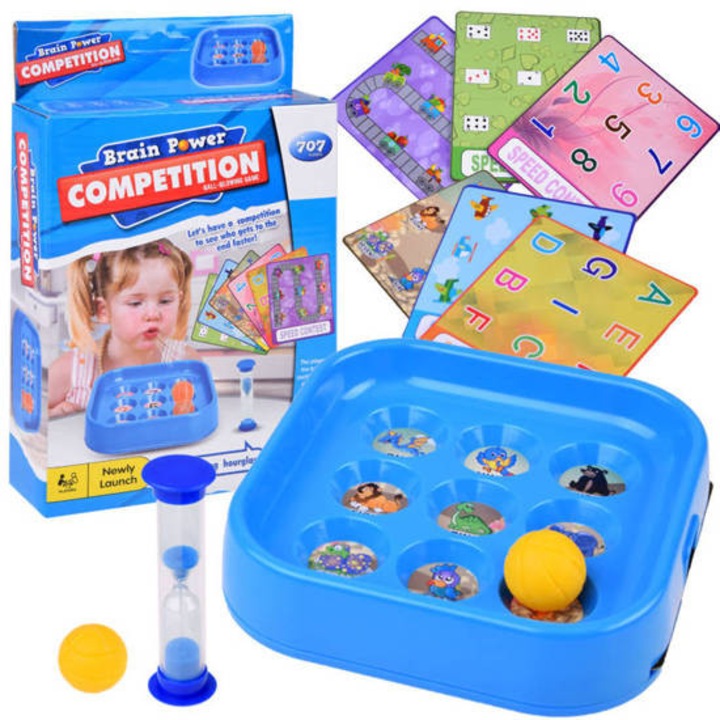 Joc educativ, 707 Games, 3 planse, 2 bile, 14x14x3cm, +4ani