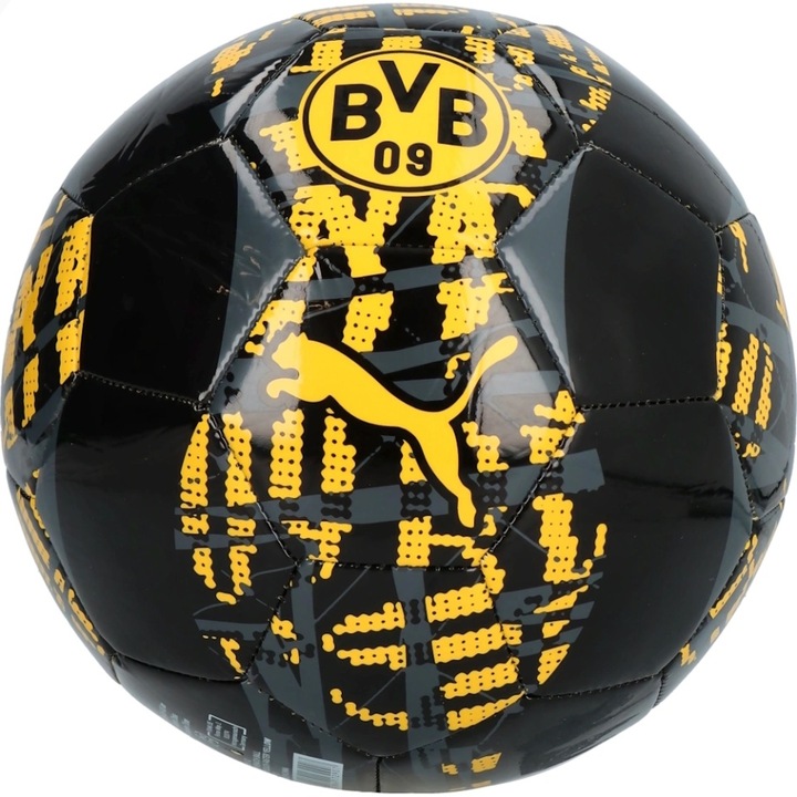Puma BVB Borussia Dortmund Prematch futballlabda, fekete/sárga, 5
