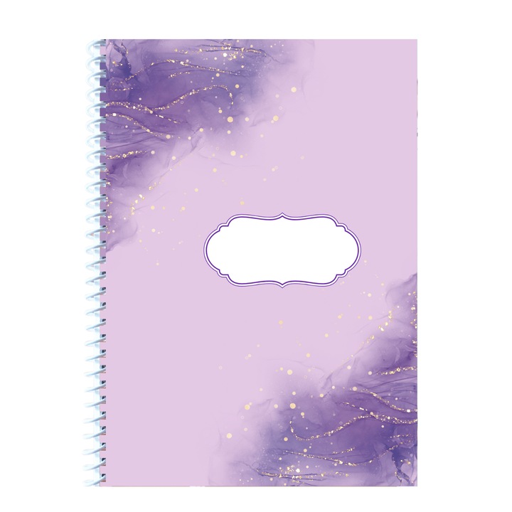 Caiet (Carnetel) A5 cu Spirala, 100 File, Dictando, Mov