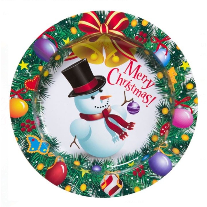 Karácsonyi fém hamutartó 14cm