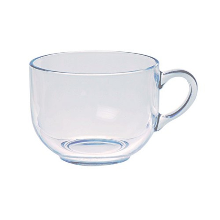 2 db átlátszó üvegbögre készlet 490 ml-es cappuccino bögre, kávé