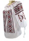 Ie Dama, Maneca 3/4, Bumbac, Model Traditional, Broderie Rosu-Negru, Marime XL