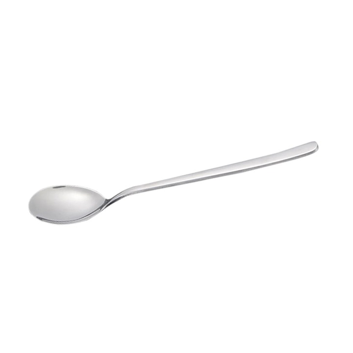 12 db rozsdamentes acél teáskanál készlet, 14.5cm, YANYXR, kerek, ezüst