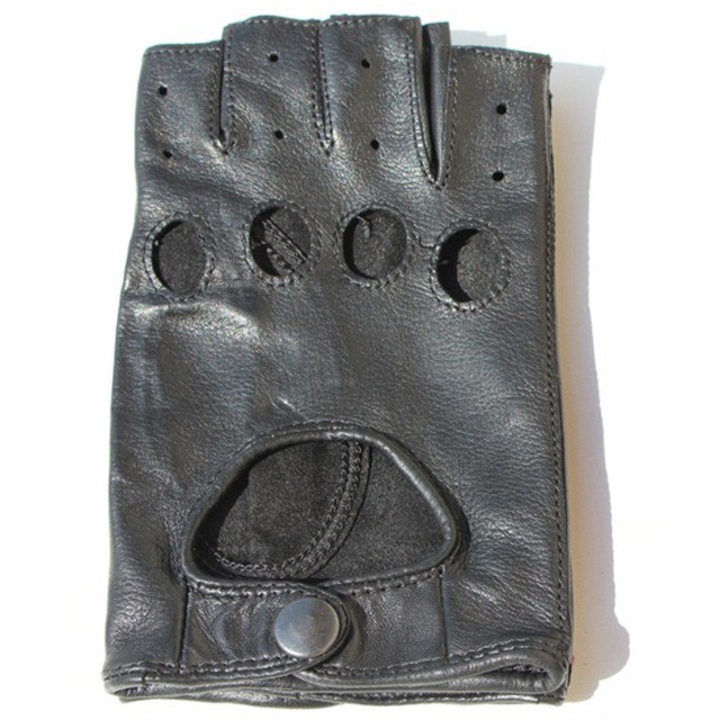 Manusi de dama, Bormax, Piele, Negru, Negru