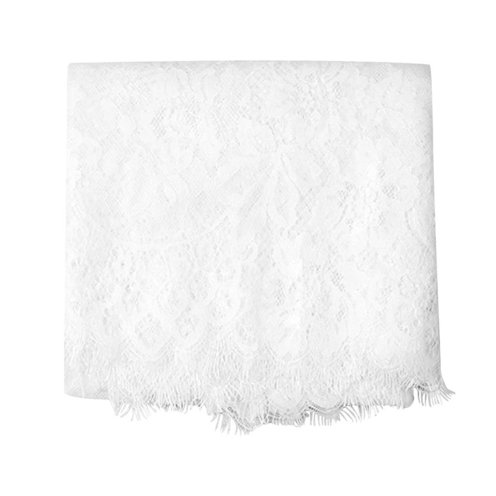 YANYXR fehér csipketerítő 30x150cm