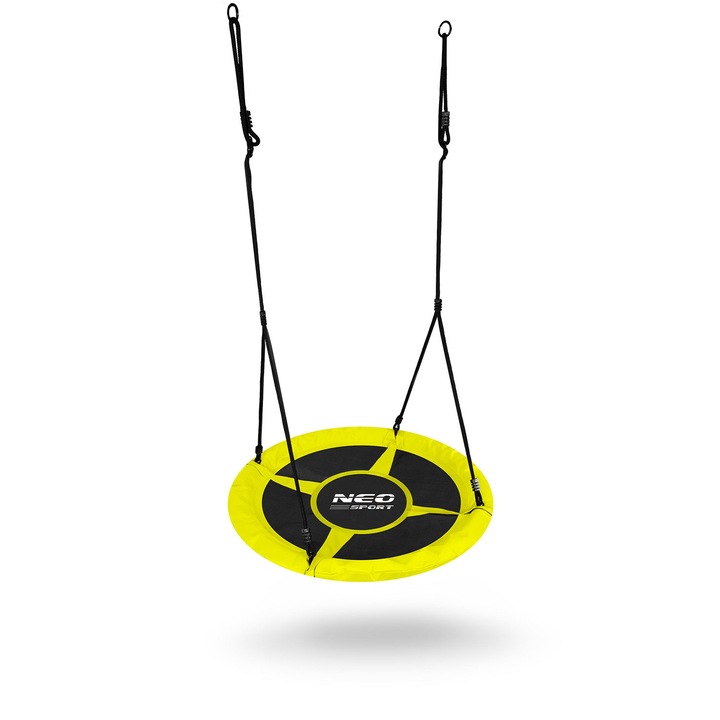 Детска люлка Neo-Sport Swingo, 105 см, водоустойчива, 150 кг, жълта/черна