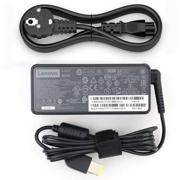 Încărcător laptop Smbox, 20V, 3.25A, cu conector pătrat, compatibil Thinkpad, 65W