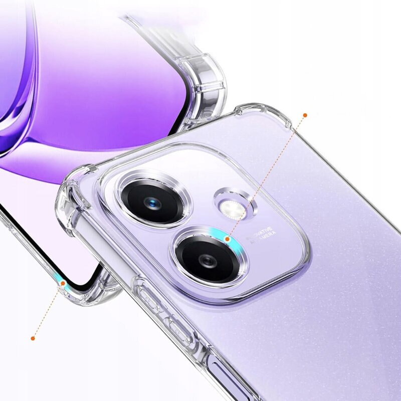 Husa protectie Mat-Tech compatibila cu Oppo A40 4G / A40M 4G / Oppo A60 5G, Protectie Camera, Colturi anti-soc, Decupaje Precise, Rezistenta la impact, Transparenta