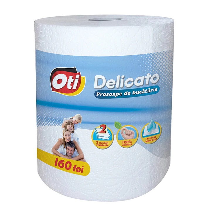 Prosop de bucatarie, OTI, Delicato, 2 straturi, 160 foi, monorola