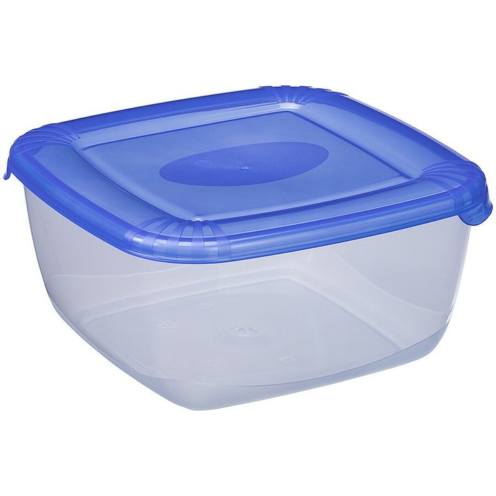 Set 6 cutii alimentare Plast Team, 2,5l, transparent, 198x198x99mm