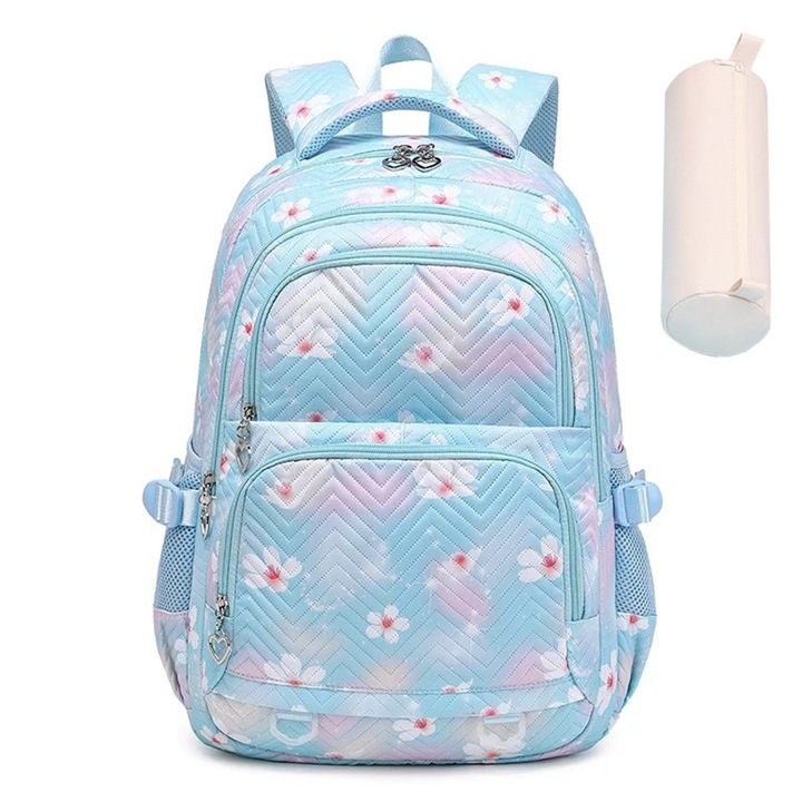 Ghiozdan Scoala, BESTONER ®, Usor, Impermeabil, Albastru, 45x33x20cm