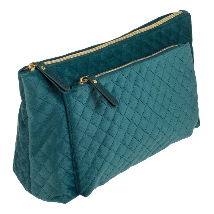 Petrol Suede szemhéjpúder paletta steppelt mintával, 29x10x18cm