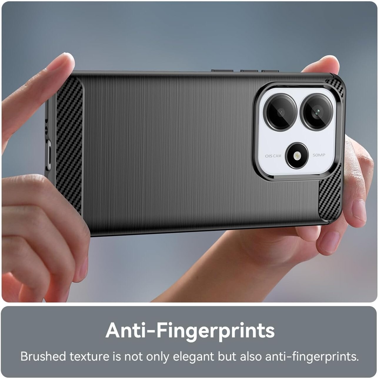 Husa protectie Mat-Tech compatibila cu Xiaomi Redmi Note 14 5G, Textura Carbon, Finisaj Mat, Anti-Shock, Rezistenta la impact, Negru