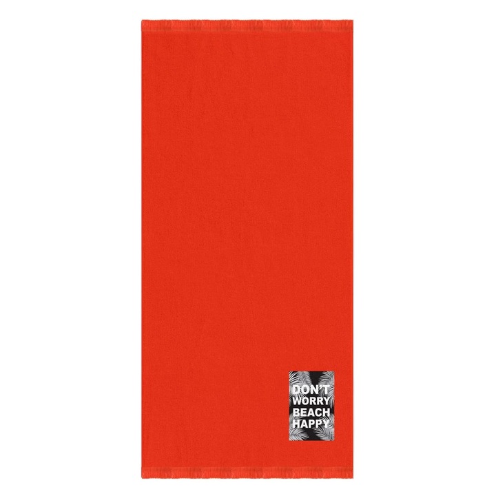 Памучна плажна кърпа Orange Patch Don't Worry 170x90см