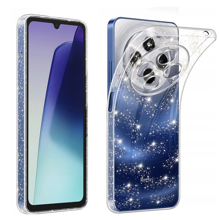 Кейс за Xiaomi Redmi 14C с брокат, течен кристал, брокат, брокат