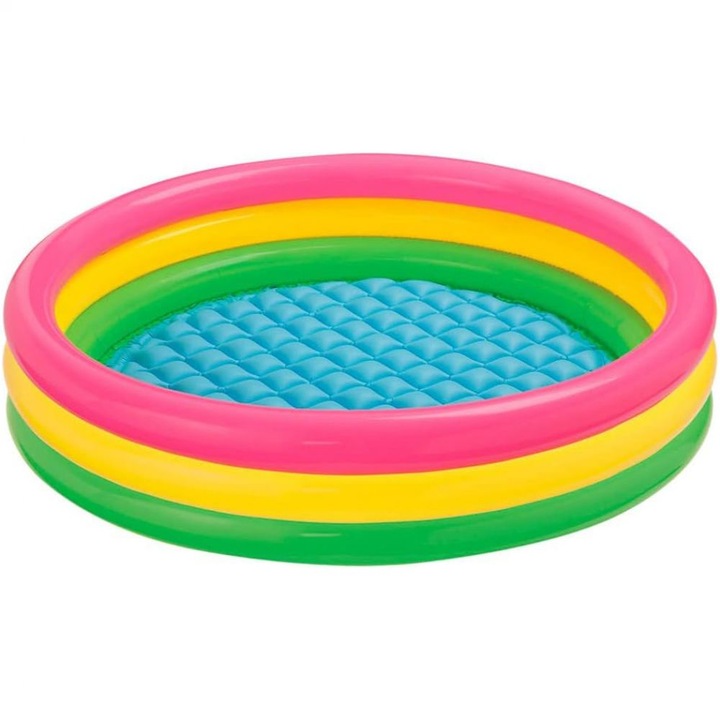 Felfújható gyermekmedence, Enforose, nyári szórakoztató készlet, tartós PVC anyag, 150x30cm