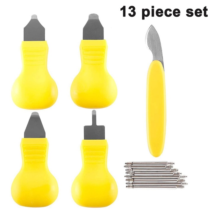 Set unelte pentru repararea ceasurilor, Enforose, din otel inoxidabil, design compact, utilizare versatila