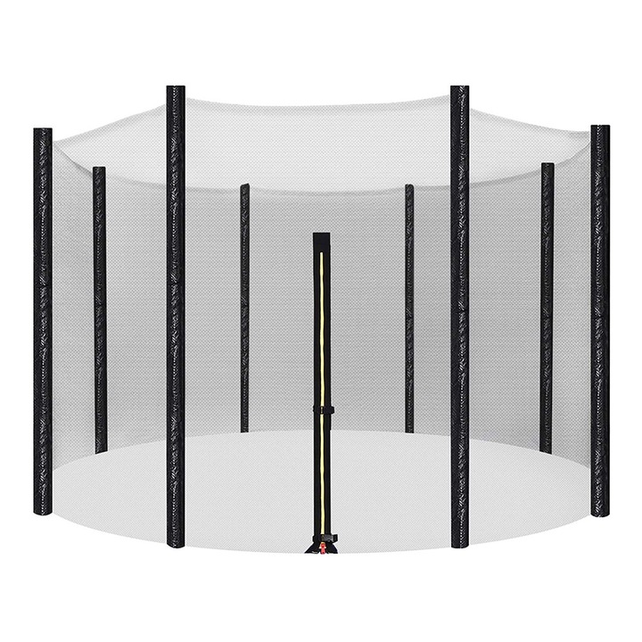 Plasa de trambulina Enforose, din polietilena, rezistenta la rupere, cu fermoar si catarame, pentru trambuline rotunde de 1.83 m
