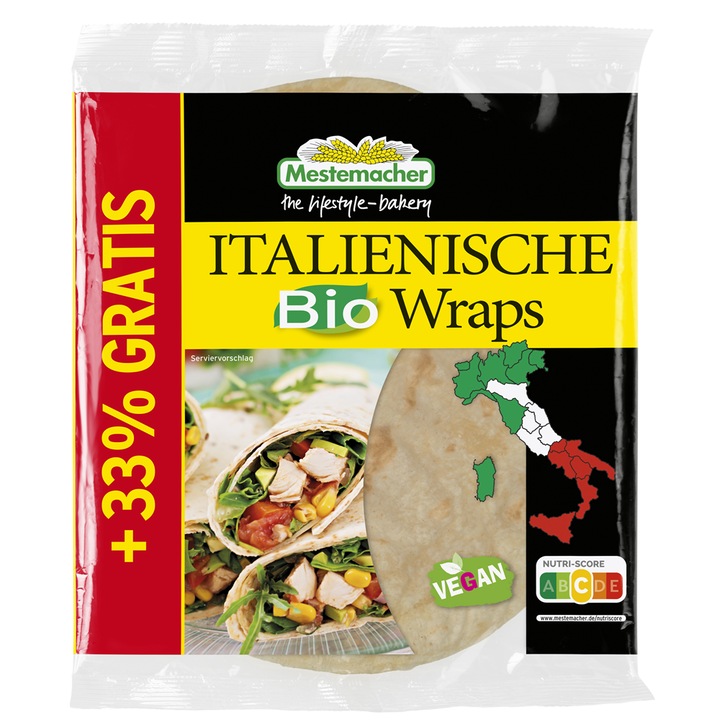 Wraps Tortilla Bio Mestemacher 300 g