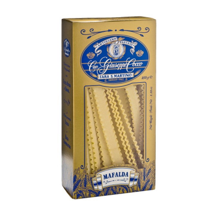 Paste artizanale, MAFALDA de la Giuseppe Cocco / 250 g – Pasta artizanala numarul UNU in lume