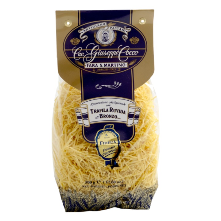 Paste Artizanale, FIDEUÁ de la Giuseppe Cocco / 500 g, paste tip fidea – Pasta artizanala numarul UNU in lume