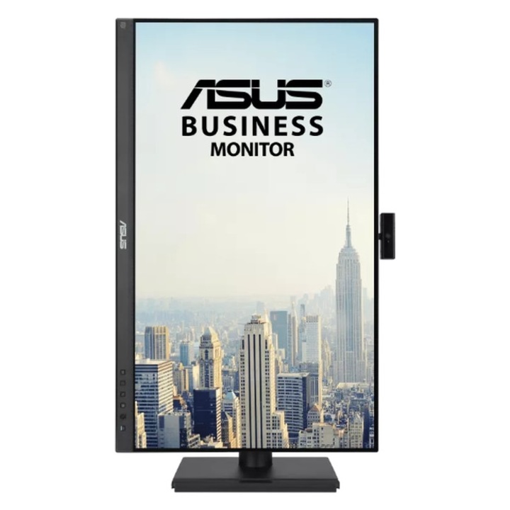 Monitor Asus BE279QFK, 27", Full HD, IPS, 100 Hz, camera web, difuzoare stereo, HDMI, ingrijire ochi, lumina albastra scazuta, fara palpaire, montabil pe perete, Sustainab 90LM04P1-B04370