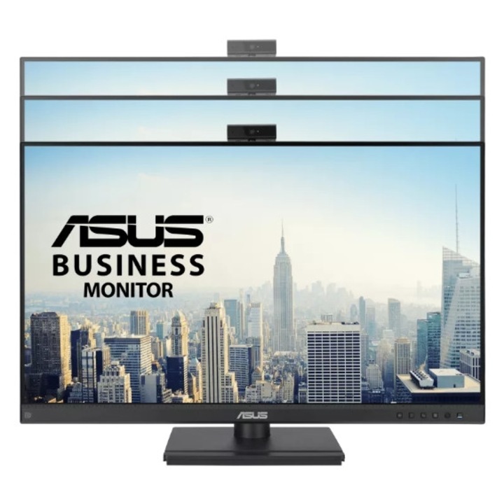 Monitor Asus BE279QFK, 27", Full HD, IPS, 100 Hz, camera web, difuzoare stereo, HDMI, ingrijire ochi, lumina albastra scazuta, fara palpaire, montabil pe perete, Sustainab 90LM04P1-B04370