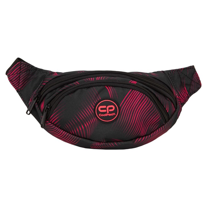 Ученически несесер CoolPack, Campus, Rubin, Без съдържание, 23 х 9 х 5, Черно-червен